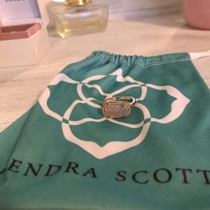 White Kendra Scott Druzy Ring